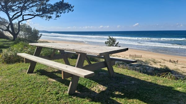 3 meter long picnic table on Wooli Beach